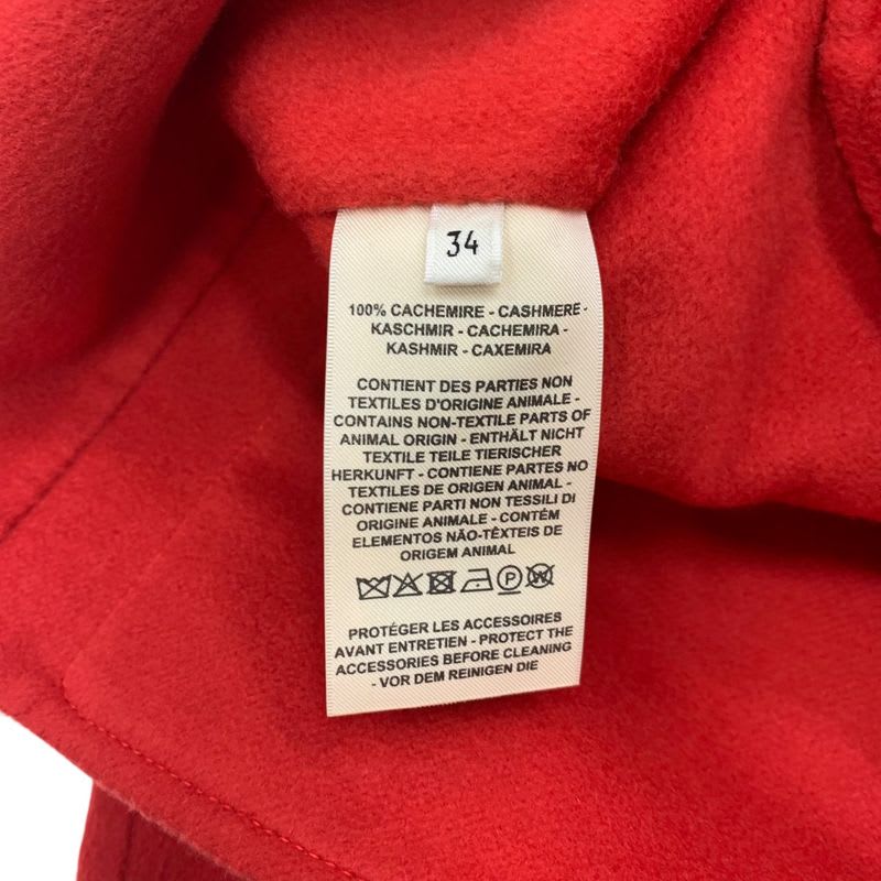 Hermes Outer Cashmere Red Short Coat