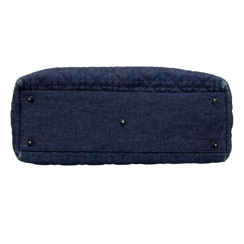 Dior Christian Dior Handbag Lady Dior Large Bag Navy Leather