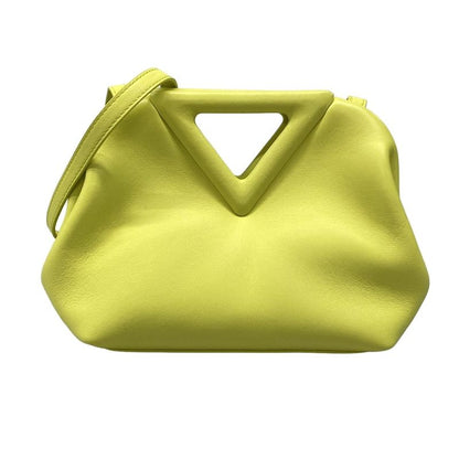 Bottega Veneta Shoulder Bag the Triangle Yellow Leather