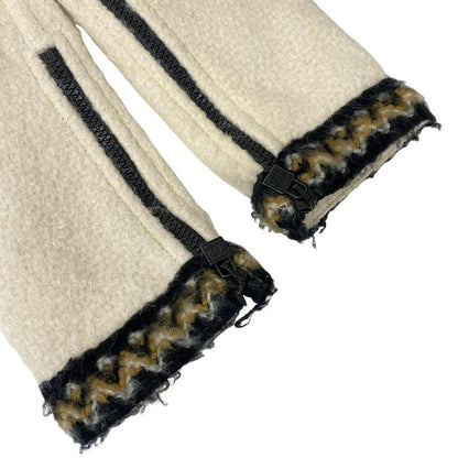 Chanel Coat Size 38 M Women's Sport Line P29214 Ivory X Black X Brown Zip Up