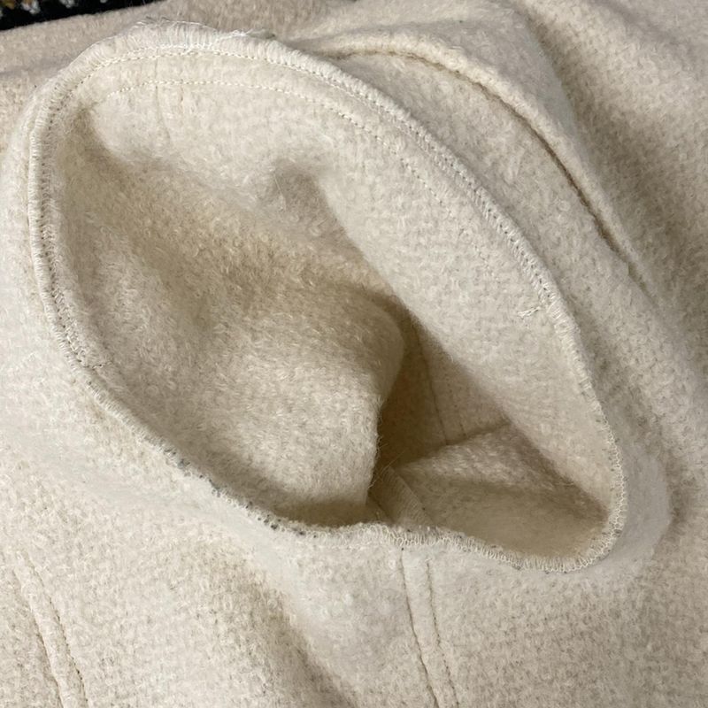 Chanel Coat Size 38 M Women's Sport Line P29214 Ivory X Black X Brown Zip Up