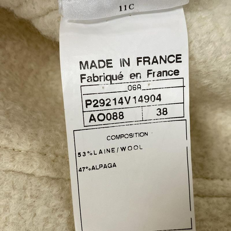 Chanel Coat Size 38 M Women's Sport Line P29214 Ivory X Black X Brown Zip Up