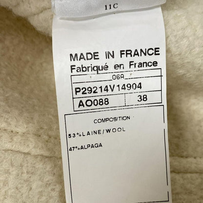 Chanel Coat Size 38 M Women's Sport Line P29214 Ivory X Black X Brown Zip Up