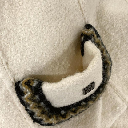 Chanel Coat Size 38 M Women's Sport Line P29214 Ivory X Black X Brown Zip Up