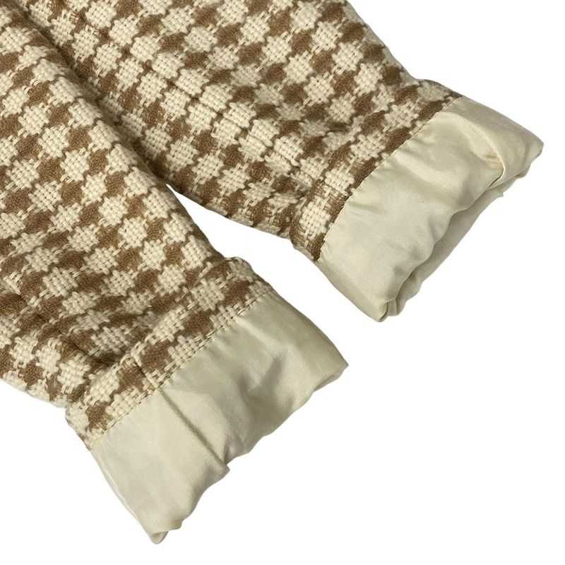 Chanel Coat Size 36 S Women - P16535 Ivory and Brown Long Sleeves Knit Fall