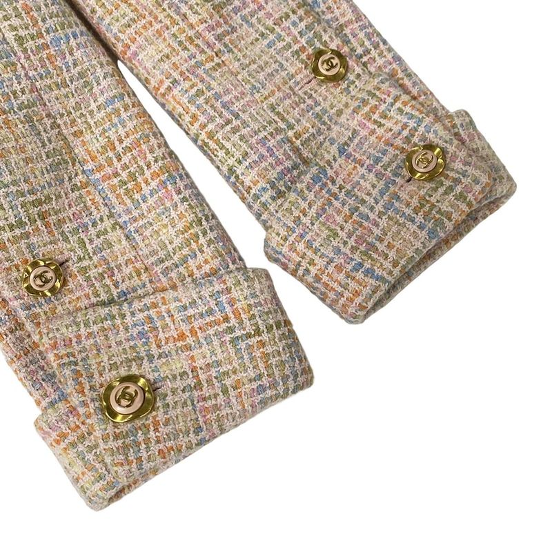Chanel Skirt Suit Size 38 M Women - P02680 Light Pink X Orange X Multi Tweed