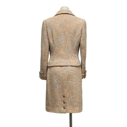 Chanel Skirt Suit Size 38 M Women - P02680 Light Pink X Orange X Multi Tweed