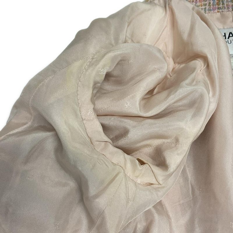 Chanel Skirt Suit Size 38 M Women - P02680 Light Pink X Orange X Multi Tweed