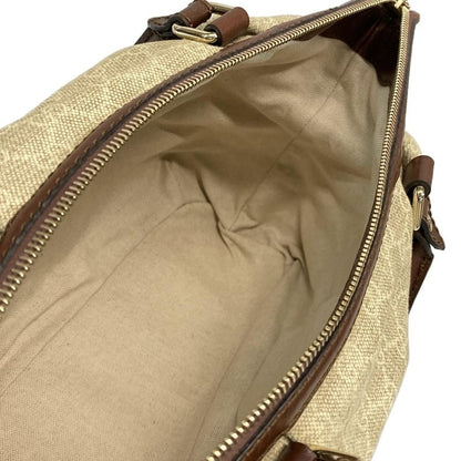 Gucci Sookie Handbag in GG Pattern 247902 Beige Ivory and Dark Brown Leather