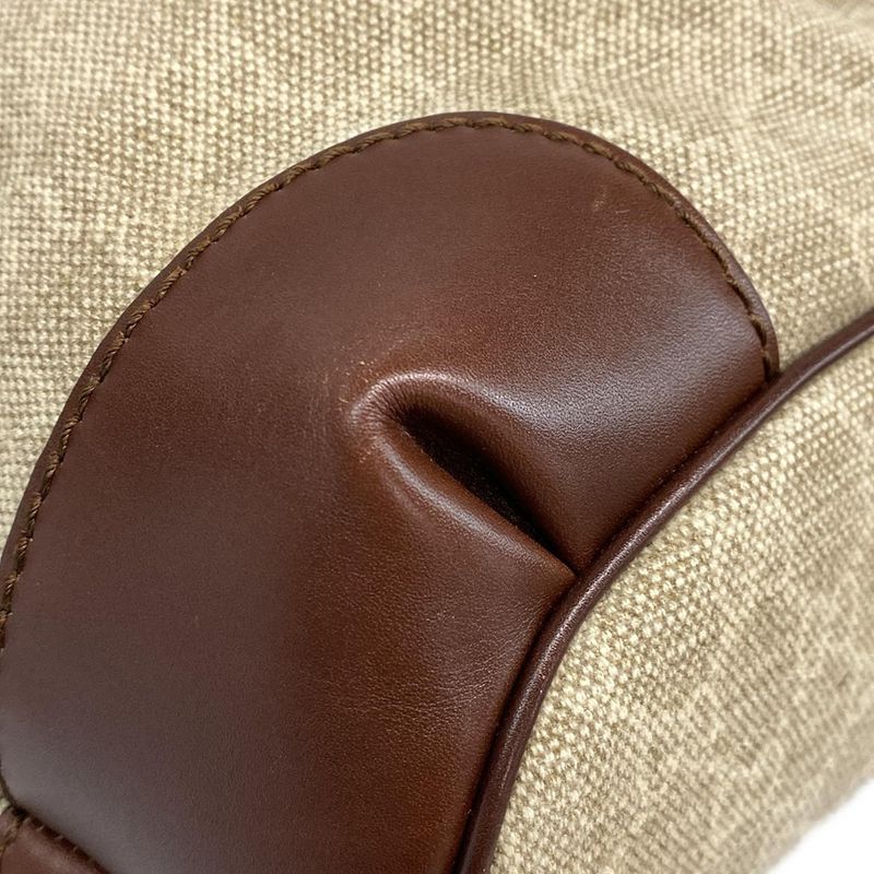 Gucci Sookie Handbag in GG Pattern 247902 Beige Ivory and Dark Brown Leather