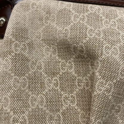 Gucci Sookie Handbag in GG Pattern 247902 Beige Ivory and Dark Brown Leather