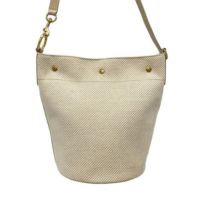 Saint Laurent Paris Shoulder Bag Rive Gauche Seau 669299 Ivory and Gray Beige