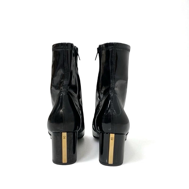 Louis Vuitton Boots Short Shoes Patent Black