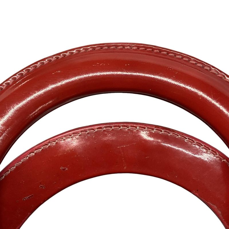 Dior Christian Dior Handbag Lady Dior Large Bag Red Leather