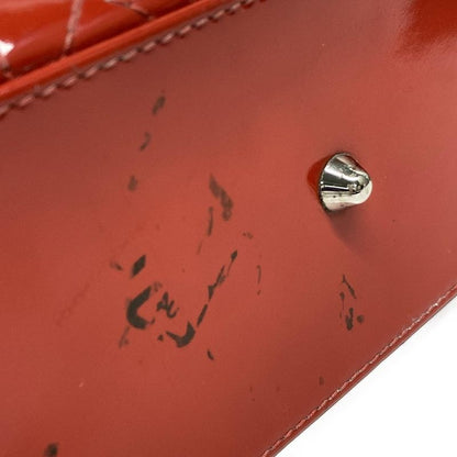 Dior Christian Dior Handbag Lady Dior Large Bag Red Leather