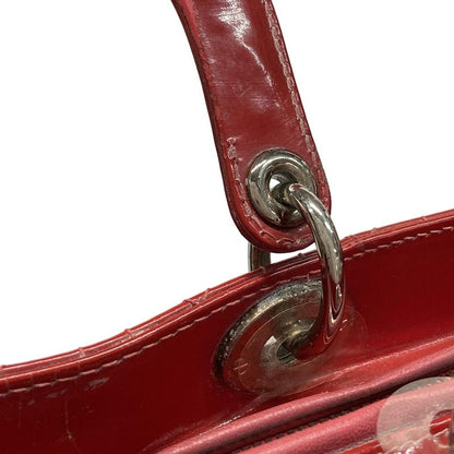 Dior Christian Dior Handbag Lady Dior Large Bag Red Leather