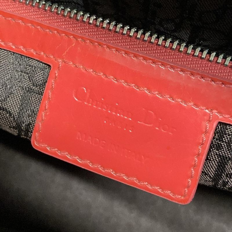 Dior Christian Dior Handbag Lady Dior Large Bag Red Leather