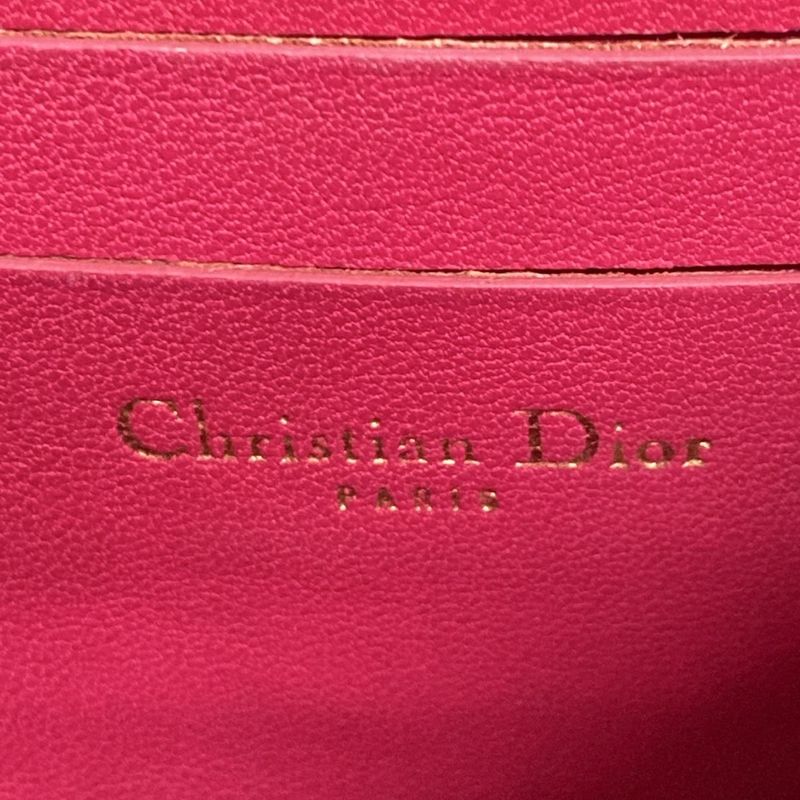 Dior Christian Dior Shoulder Bag Canage Stitch Pink Chain Shoulder Leather
