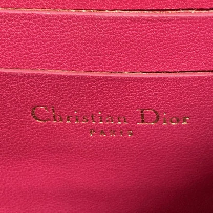 Dior Christian Dior Shoulder Bag Canage Stitch Pink Chain Shoulder Leather
