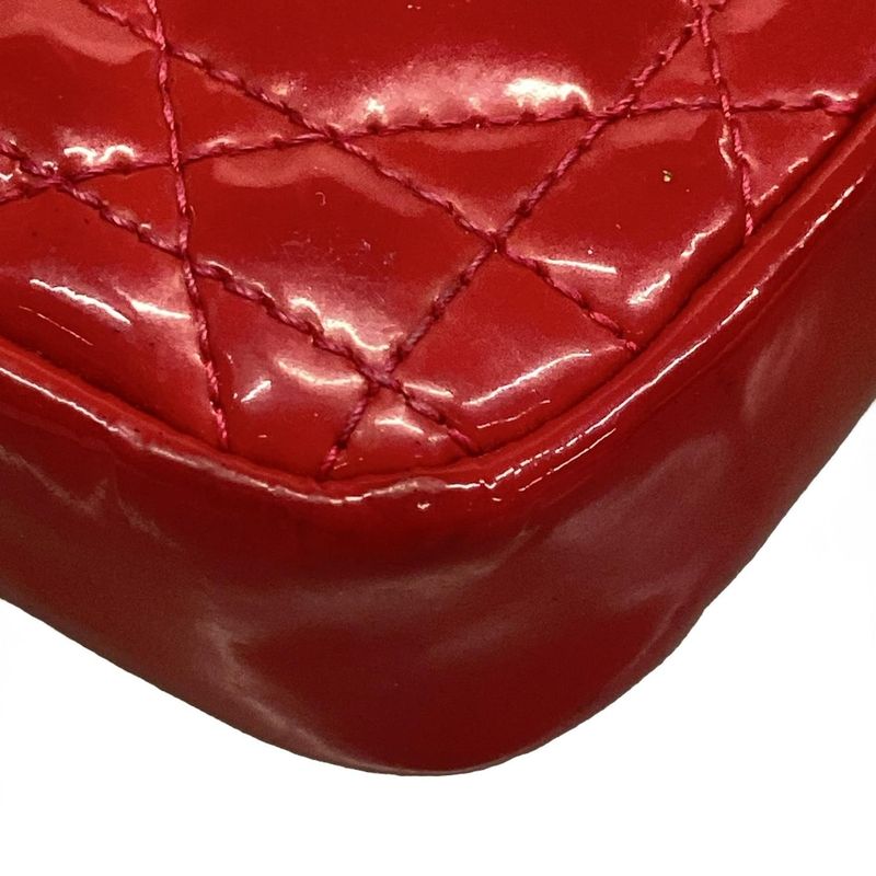 Dior Christian Dior Shoulder Bag Canage Stitch Pink Chain Shoulder Leather