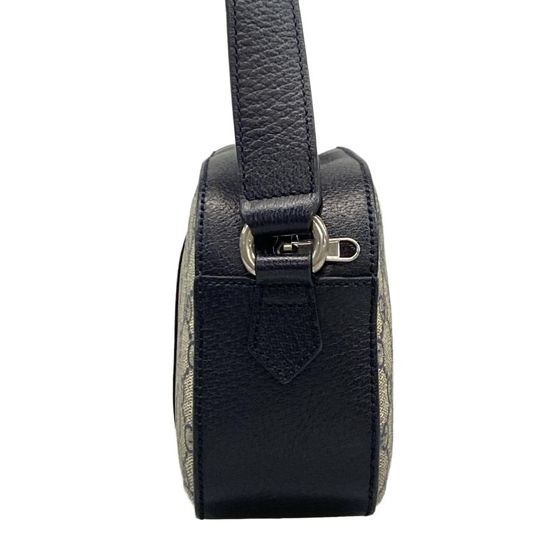 Gucci Shoulder Bag Ophidia Crossbody Bag 681064 Beige X Black X Navy Leather