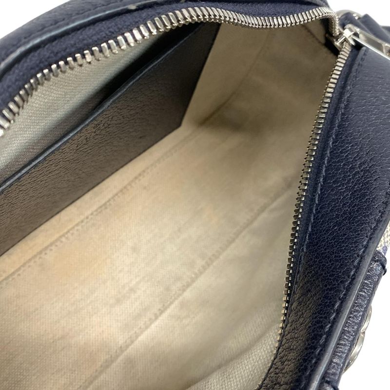 Gucci Shoulder Bag Ophidia Crossbody Bag 681064 Beige X Black X Navy Leather