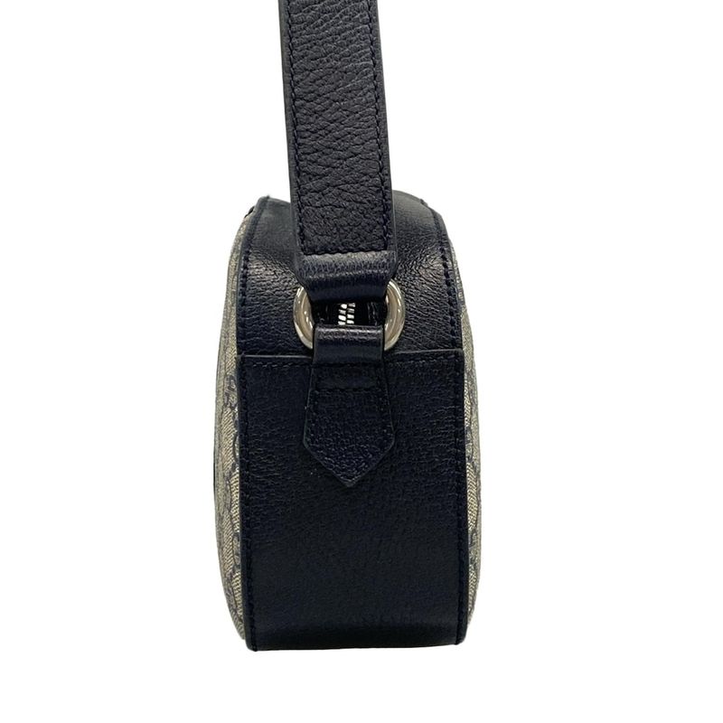 Gucci Shoulder Bag Ophidia Crossbody Bag 681064 Beige X Black X Navy Leather