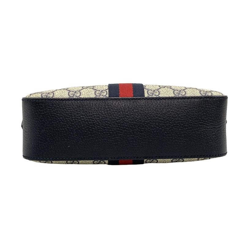 Gucci Shoulder Bag Ophidia Crossbody Bag 681064 Beige X Black X Navy Leather