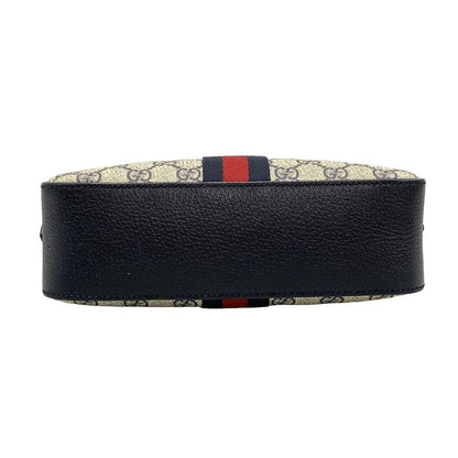 Gucci Shoulder Bag Ophidia Crossbody Bag 681064 Beige X Black X Navy Leather