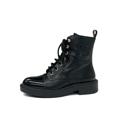 Louis Vuitton Citizen Line Monogram Boots Short Shoes Leather Black Logo