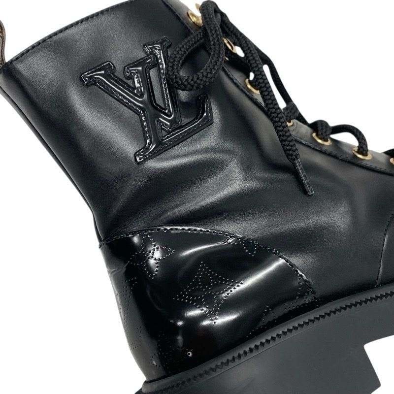 Louis Vuitton Citizen Line Monogram Boots Short Shoes Leather Black Logo