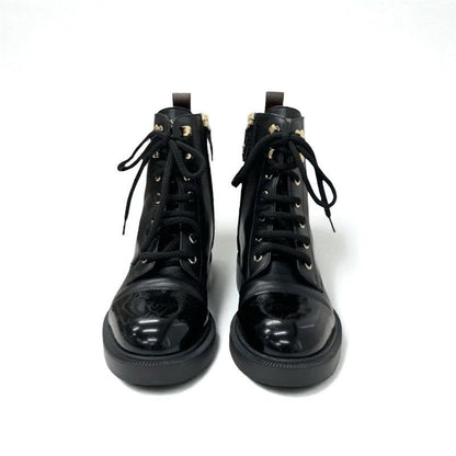 Louis Vuitton Citizen Line Monogram Boots Short Shoes Leather Black Logo