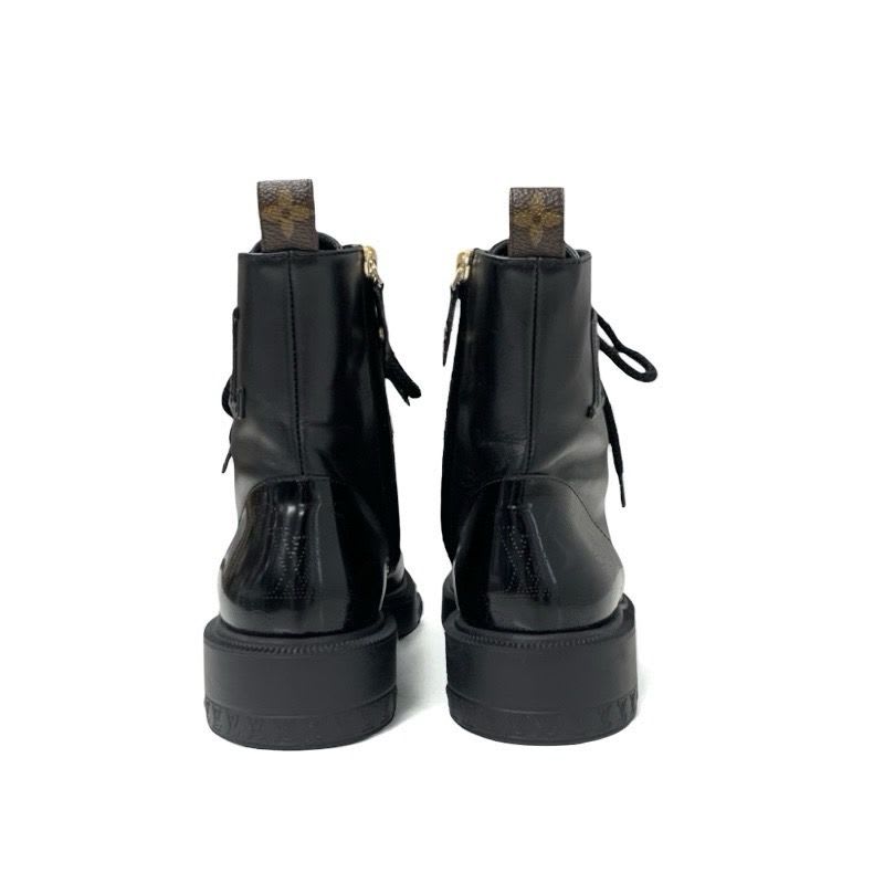 Louis Vuitton Citizen Line Monogram Boots Short Shoes Leather Black Logo