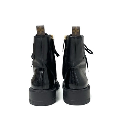 Louis Vuitton Citizen Line Monogram Boots Short Shoes Leather Black Logo