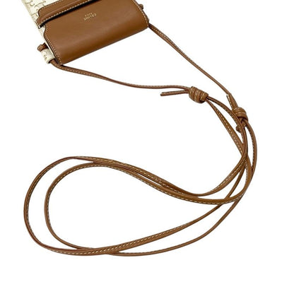Celine Mobile Smartphone Accessories White Brown Triomphe Logo Phone Case