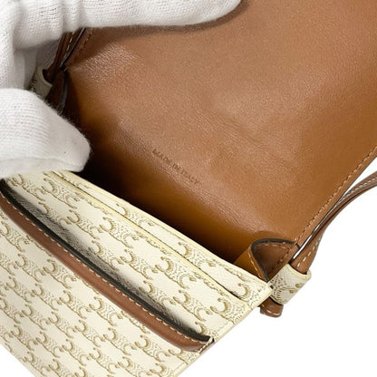 Celine Mobile Smartphone Accessories White Brown Triomphe Logo Phone Case