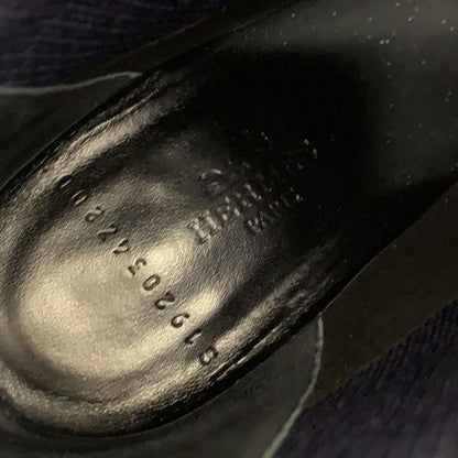 Hermes Volver Boots Short Shoes Fabric Leather Navy Black Sock
