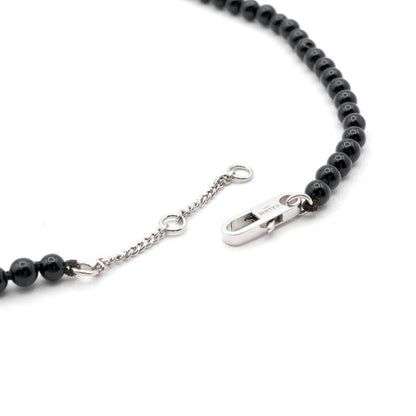 Celine Necklace Pendant Choker Black Silver Logo Onyx