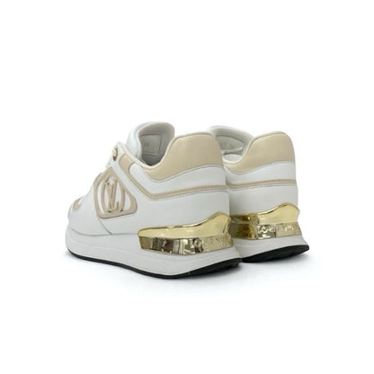 Louis Vuitton Neo Runaway Line Sneakers Shoes White Beige Gold Logo