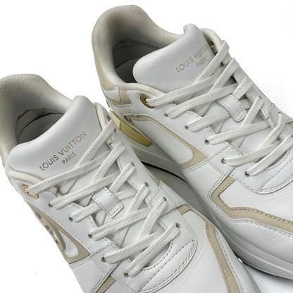 Louis Vuitton Neo Runaway Line Sneakers Shoes White Beige Gold Logo