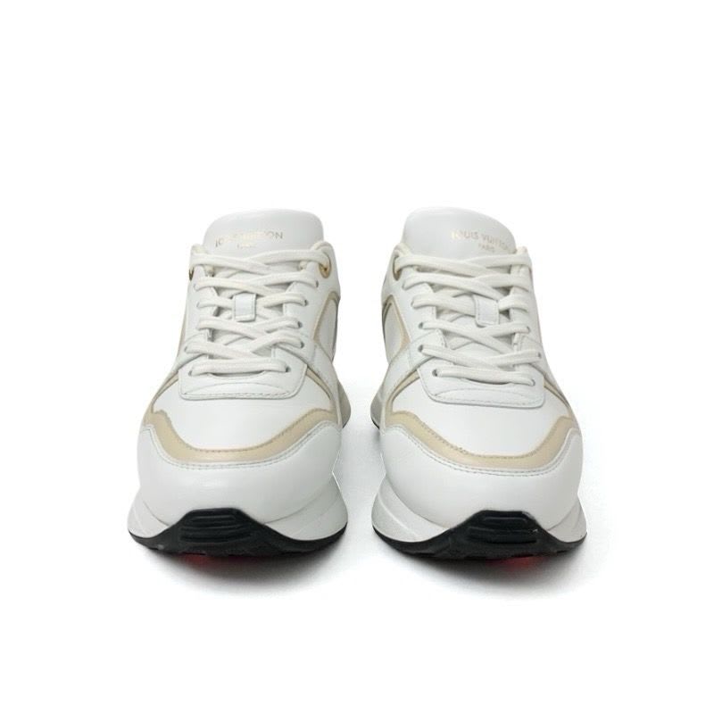 Louis Vuitton Neo Runaway Line Sneakers Shoes White Beige Gold Logo