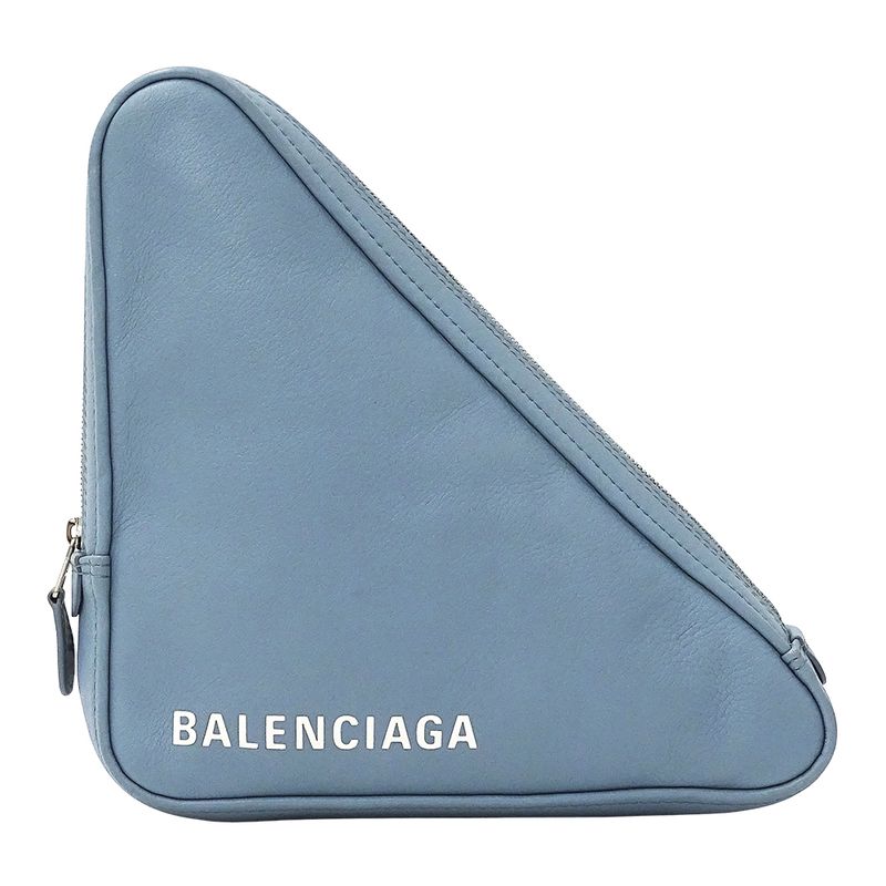 Balenciaga Bag Ladies Brand Clutch Bag Second Bag Leather Light Blue 476976