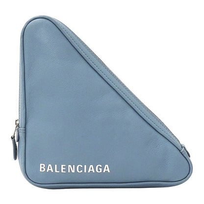 Balenciaga Bag Ladies Brand Clutch Bag Second Bag Leather Light Blue 476976