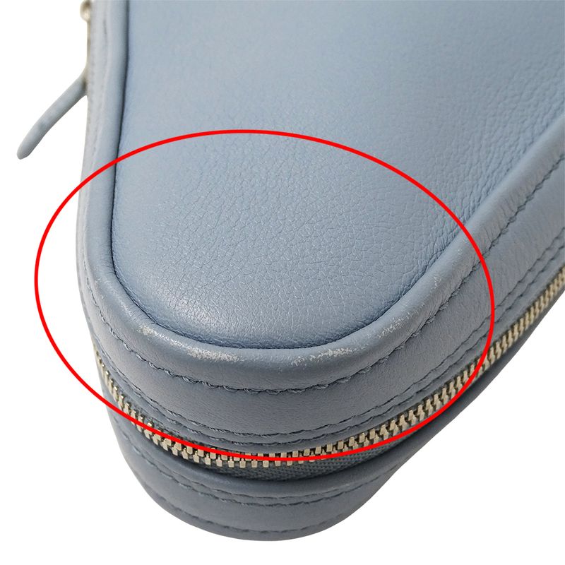 Balenciaga Bag Ladies Brand Clutch Bag Second Bag Leather Light Blue 476976