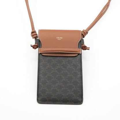 Celine Mobile Smartphone Accessories Brown Triomphe Logo Phone Case