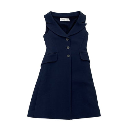Christian Dior Top Navy Long Vest Gilet