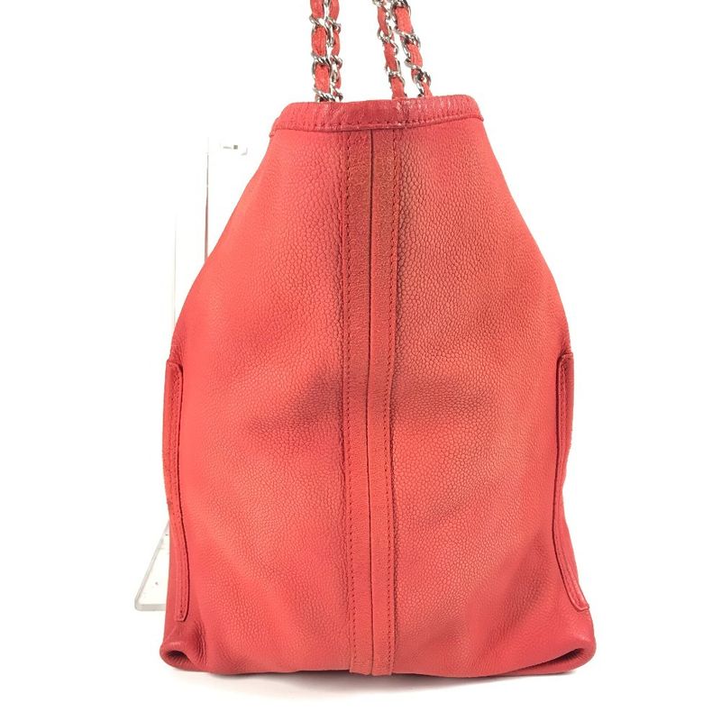 Chanel Shoulder Bag CC Coco Mark Logo Flower Leather Red