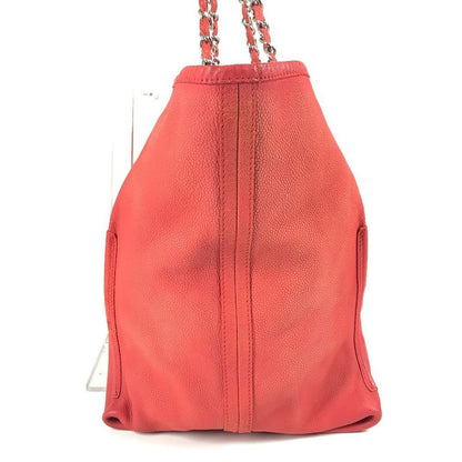 Chanel Shoulder Bag CC Coco Mark Logo Flower Leather Red