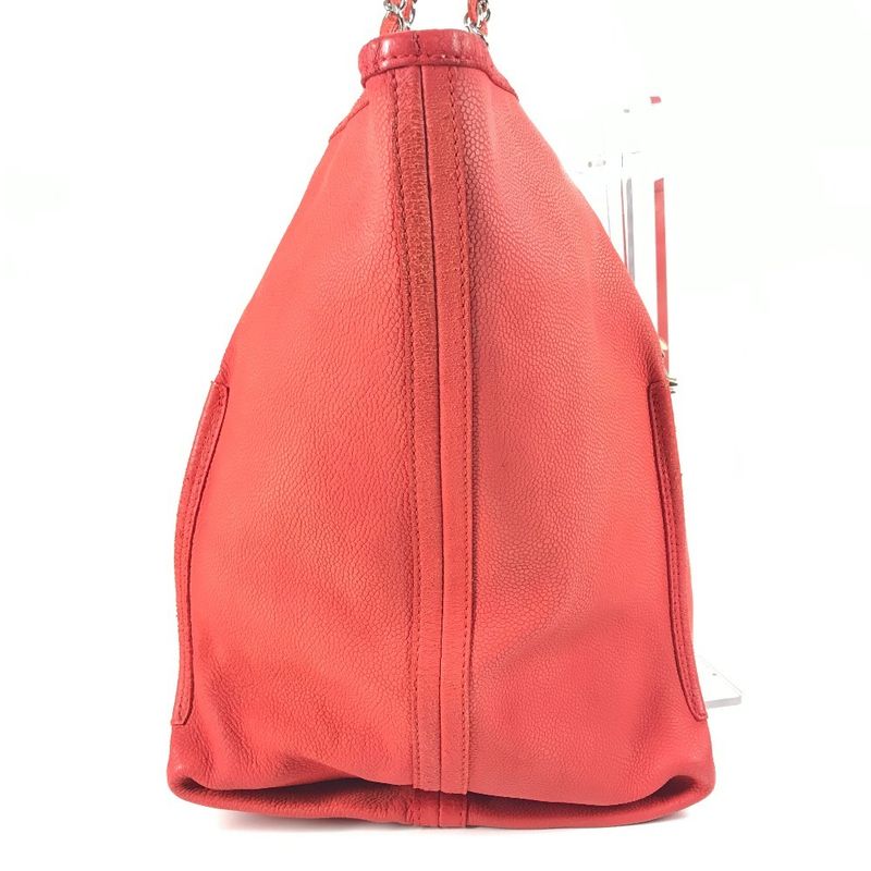 Chanel Shoulder Bag CC Coco Mark Logo Flower Leather Red