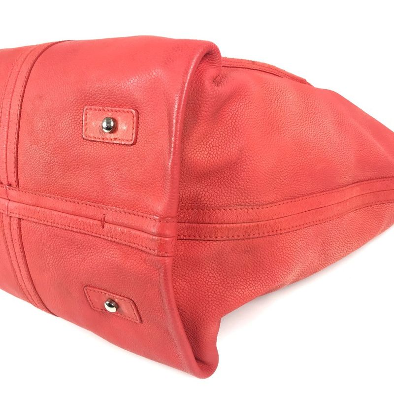 Chanel Shoulder Bag CC Coco Mark Logo Flower Leather Red